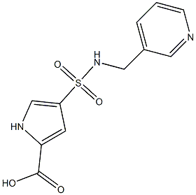 4-[(pyridin-3-ylmethyl)sulfamoyl]-1H-pyrrole-2-carboxylic acid Struktur