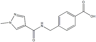 4-{[(1-methyl-1H-pyrazol-4-yl)formamido]methyl}benzoic acid Struktur