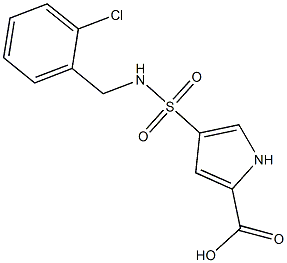 4-{[(2-chlorophenyl)methyl]sulfamoyl}-1H-pyrrole-2-carboxylic acid Struktur