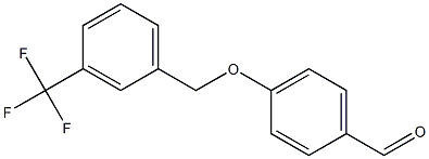 4-{[3-(trifluoromethyl)phenyl]methoxy}benzaldehyde Struktur