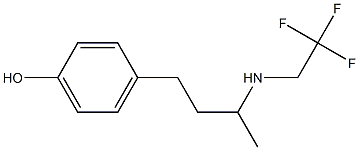 4-{3-[(2,2,2-trifluoroethyl)amino]butyl}phenol Struktur
