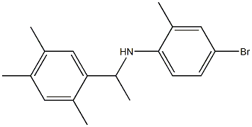 4-bromo-2-methyl-N-[1-(2,4,5-trimethylphenyl)ethyl]aniline Struktur