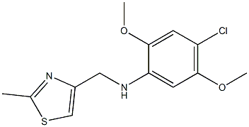 4-chloro-2,5-dimethoxy-N-[(2-methyl-1,3-thiazol-4-yl)methyl]aniline Struktur