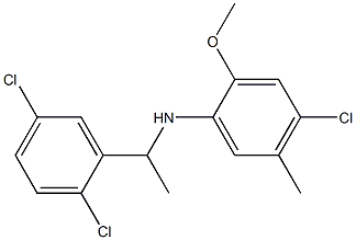 4-chloro-N-[1-(2,5-dichlorophenyl)ethyl]-2-methoxy-5-methylaniline Struktur