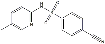 4-cyano-N-(5-methylpyridin-2-yl)benzene-1-sulfonamide Struktur