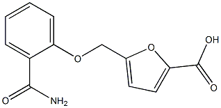 5-(2-carbamoylphenoxymethyl)furan-2-carboxylic acid Struktur