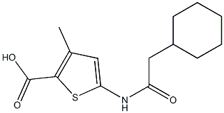 5-(2-cyclohexylacetamido)-3-methylthiophene-2-carboxylic acid Structure