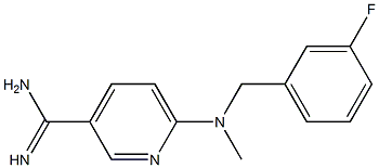 6-{[(3-fluorophenyl)methyl](methyl)amino}pyridine-3-carboximidamide Struktur