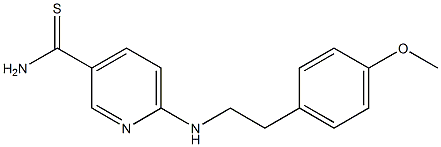 6-{[2-(4-methoxyphenyl)ethyl]amino}pyridine-3-carbothioamide Struktur