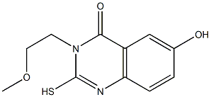 6-hydroxy-2-mercapto-3-(2-methoxyethyl)quinazolin-4(3H)-one Struktur