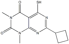 7-cyclobutyl-5-mercapto-1,3-dimethylpyrimido[4,5-d]pyrimidine-2,4(1H,3H)-dione Structure