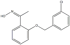 N-(1-{2-[(3-chlorophenyl)methoxy]phenyl}ethylidene)hydroxylamine Struktur
