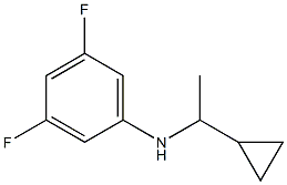 N-(1-cyclopropylethyl)-3,5-difluoroaniline Struktur