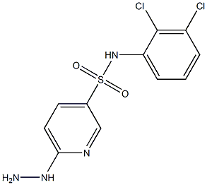 N-(2,3-dichlorophenyl)-6-hydrazinylpyridine-3-sulfonamide Struktur