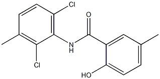 N-(2,6-dichloro-3-methylphenyl)-2-hydroxy-5-methylbenzamide Struktur