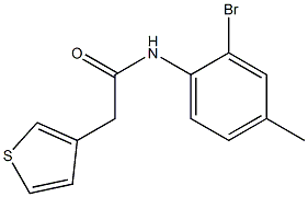 N-(2-bromo-4-methylphenyl)-2-(thiophen-3-yl)acetamide Struktur