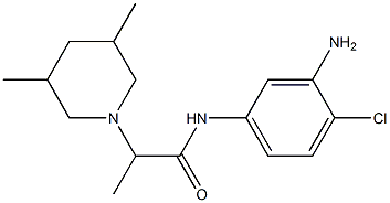 N-(3-amino-4-chlorophenyl)-2-(3,5-dimethylpiperidin-1-yl)propanamide Struktur