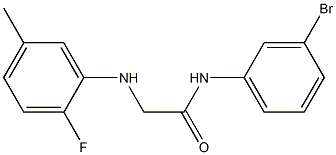 N-(3-bromophenyl)-2-[(2-fluoro-5-methylphenyl)amino]acetamide Struktur