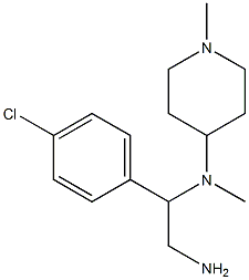 N-[2-amino-1-(4-chlorophenyl)ethyl]-N-methyl-N-(1-methylpiperidin-4-yl)amine Struktur