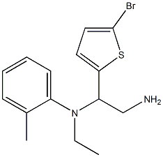 N-[2-amino-1-(5-bromothiophen-2-yl)ethyl]-N-ethyl-2-methylaniline Struktur