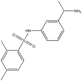 N-[3-(1-aminoethyl)phenyl]-2,4-dimethylbenzene-1-sulfonamide Struktur