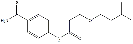 N-[4-(aminocarbonothioyl)phenyl]-3-(3-methylbutoxy)propanamide Struktur