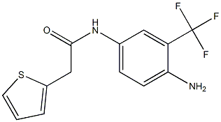 N-[4-amino-3-(trifluoromethyl)phenyl]-2-(thiophen-2-yl)acetamide Struktur