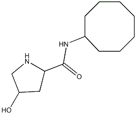 N-cyclooctyl-4-hydroxypyrrolidine-2-carboxamide Struktur