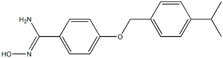 N'-hydroxy-4-{[4-(propan-2-yl)phenyl]methoxy}benzene-1-carboximidamide Struktur