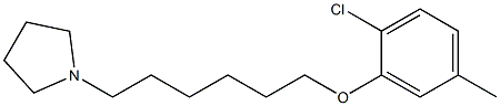 1-[6-(2-chloro-5-methylphenoxy)hexyl]pyrrolidine Struktur