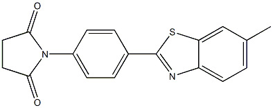 1-[4-(6-methyl-1,3-benzothiazol-2-yl)phenyl]-2,5-pyrrolidinedione Struktur