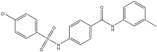 4-{[(4-chlorophenyl)sulfonyl]amino}-N-(3-methylphenyl)benzamide Struktur