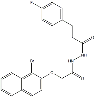 2-[(1-bromo-2-naphthyl)oxy]-N'-[(E)-3-(4-fluorophenyl)-2-propenoyl]acetohydrazide Structure