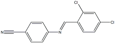 4-{[(E)-(2,4-dichlorophenyl)methylidene]amino}benzonitrile Structure