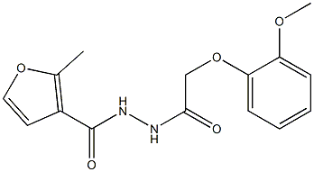 N'-[2-(2-methoxyphenoxy)acetyl]-2-methyl-3-furohydrazide Structure