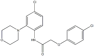N-[4-chloro-2-(4-morpholinyl)phenyl]-2-(4-chlorophenoxy)acetamide Structure