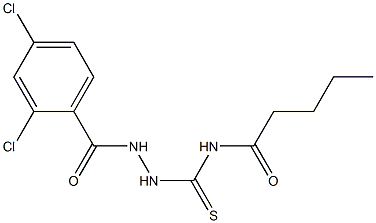 N-{[2-(2,4-dichlorobenzoyl)hydrazino]carbothioyl}pentanamide Struktur