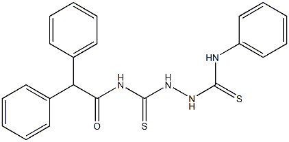 N-{[2-(anilinocarbothioyl)hydrazino]carbothioyl}-2,2-diphenylacetamide Struktur