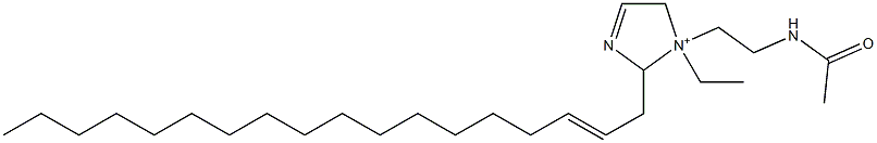 1-[2-(Acetylamino)ethyl]-1-ethyl-2-(2-octadecenyl)-3-imidazoline-1-ium Struktur