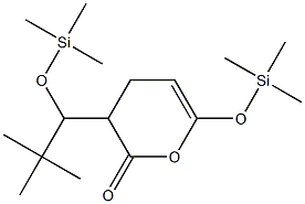3,4-Dihydro-6-(trimethylsiloxy)-3-[1-(trimethylsiloxy)-2,2-dimethylpropyl]-2H-pyran-2-one Struktur