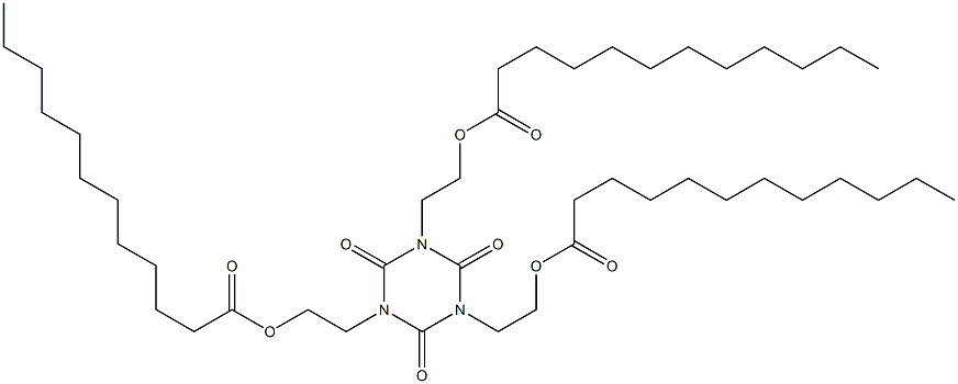 1,3,5-Tris[2-(dodecanoyloxy)ethyl]hexahydro-1,3,5-triazine-2,4,6-trione Struktur