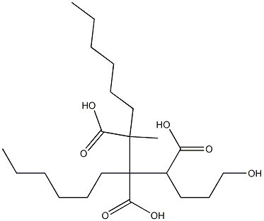 Butane-1,2,3-tricarboxylic acid 1-(3-hydroxypropyl)2,3-dihexyl ester Struktur
