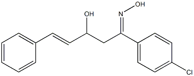 (1Z)-1-(4-Chlorophenyl)-5-phenyl-3-hydroxy-4-penten-1-one oxime Struktur