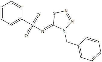 4-Benzyl-5-phenylsulfonylimino-4,5-dihydro-1,2,3,4-thiatriazole Struktur
