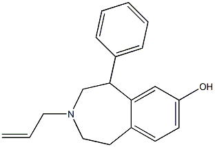 2,3,4,5-Tetrahydro-3-allyl-5-phenyl-1H-3-benzazepin-7-ol Struktur