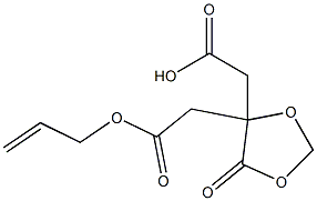 5-(Allyloxycarbonylmethyl)-4-oxo-1,3-dioxolane-5-acetic acid Struktur