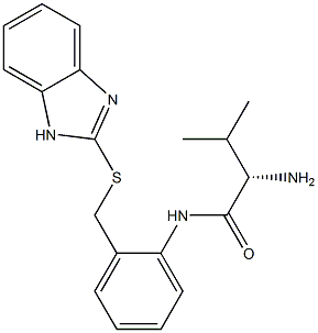 2-[[2-[L-Val-Amino]benzyl]thio]-1H-benzimidazole Struktur