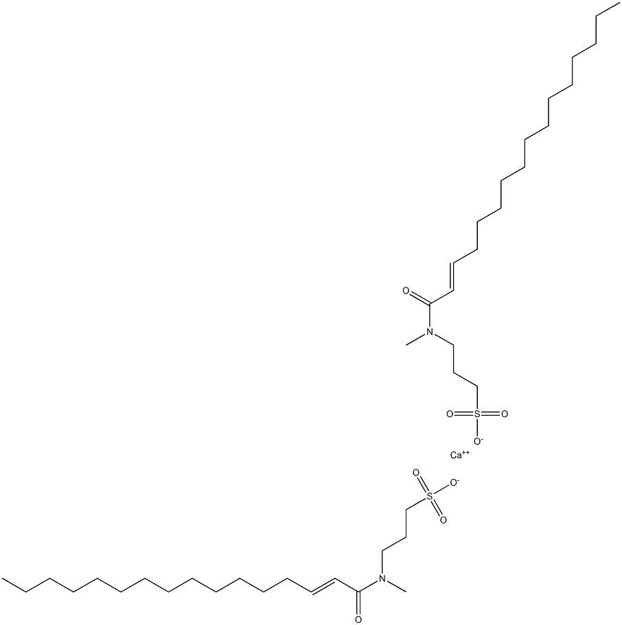 Bis[3-[N-(2-hexadecenoyl)-N-methylamino]-1-propanesulfonic acid]calcium salt Struktur