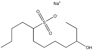 10-Hydroxydodecane-5-sulfonic acid sodium salt Structure