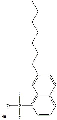 7-Heptyl-1-naphthalenesulfonic acid sodium salt Struktur